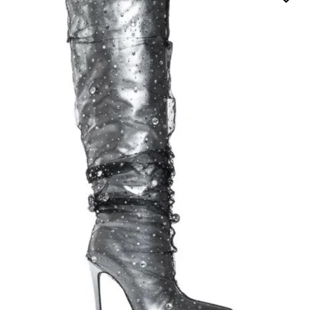 Elegant Silver Women's Boots